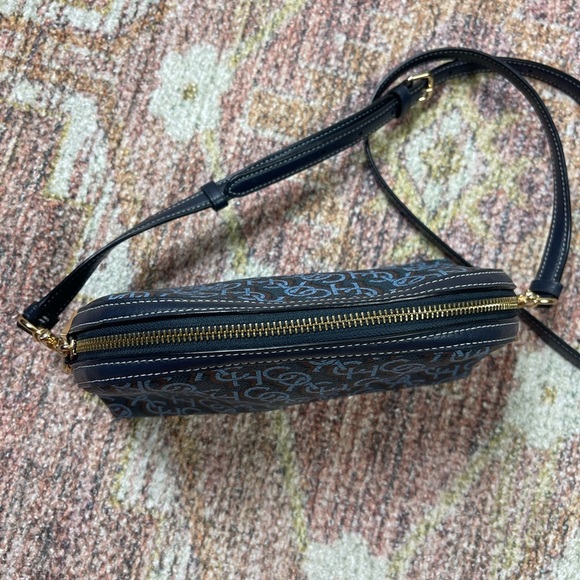 Coach Madi Crossbody Bag in Navy Blue Monogram - Picture 4 of 9